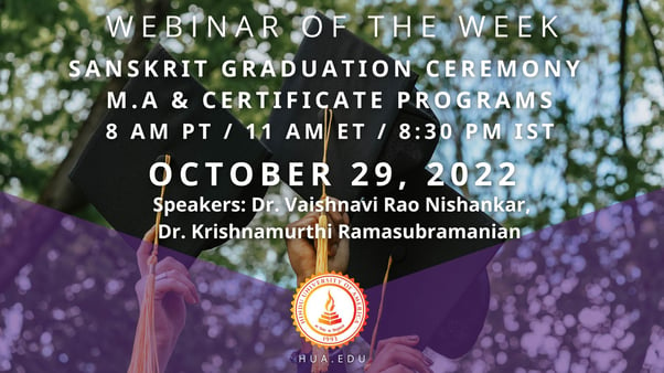 Sanskrit Graduation Ceremony M.A & Certificate Programs
