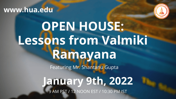 OPEN HOUSE: Lessons from Valmiki Ramayana