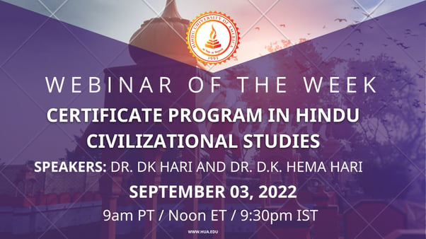 The Certificate in Hindu Civilizational Studies