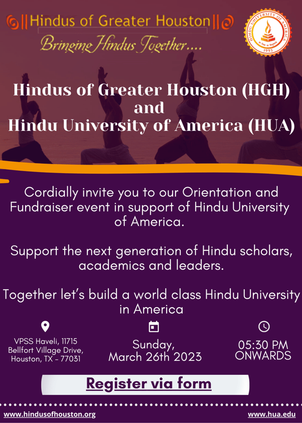 Orientation and Fundraiser: HGH & HUA