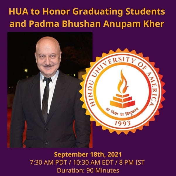 HUA Graduation Event Featuring Padma Bhushan Anupam Kher