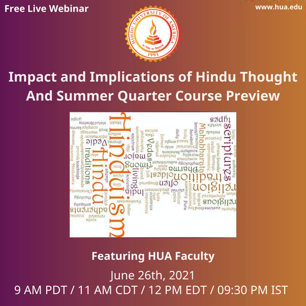 Impact and Implications of Hindu Thought - And Summer Quarter Course Preview