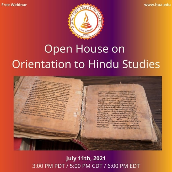 Open House on Orientation to Hindu Studies