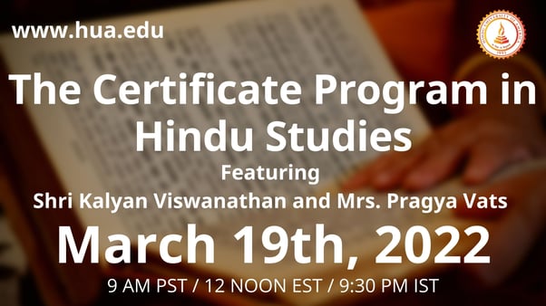 The Certificate Program in Hindu Studies