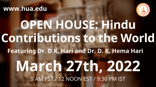 OPEN HOUSE: Hindu Contributions to the World