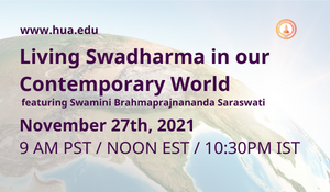 20211127 Living Swadharma in our Contemporary World