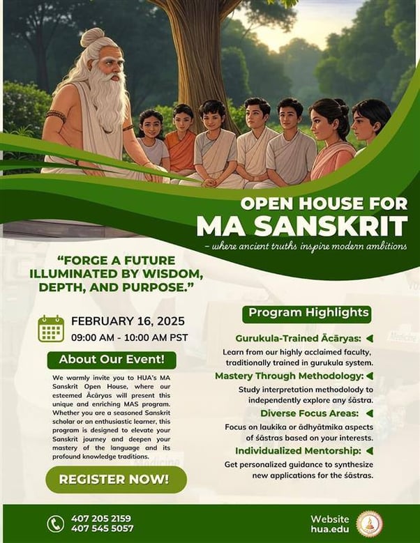 Open House Master of Arts in Sanskrit